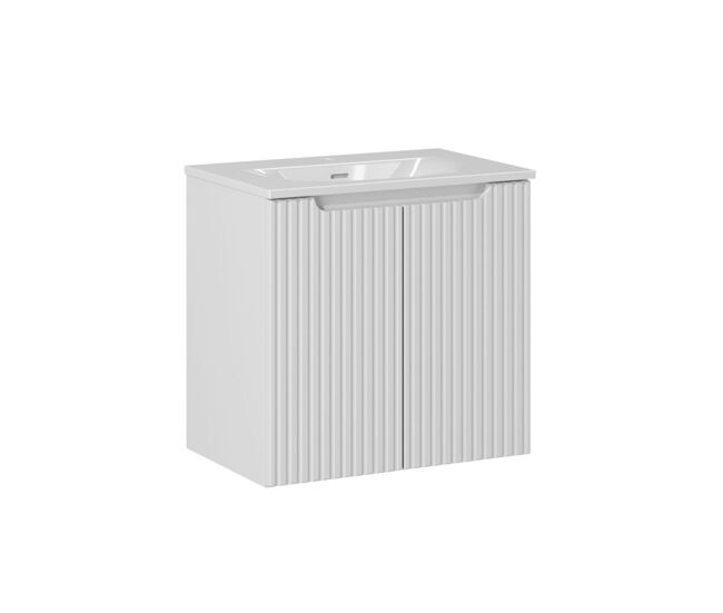 Móvel lavatório simples encastrado 60cm 2 portas riva blanc