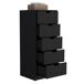 Cómoda Basilea em melamina com 5 gavetas com calhas metálicas Cómoda Basilea em melamina com 5 gavetas com calhas metálicas Preto