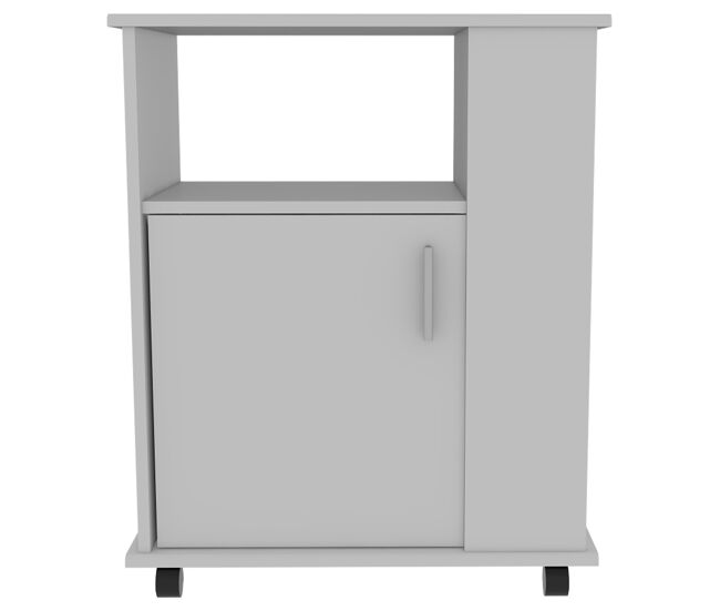 Armário inferior para micro-ondas em melamina com armário e 4 prateleiras , 73,.4 cm x 60 cm x 39,8 cm , branco