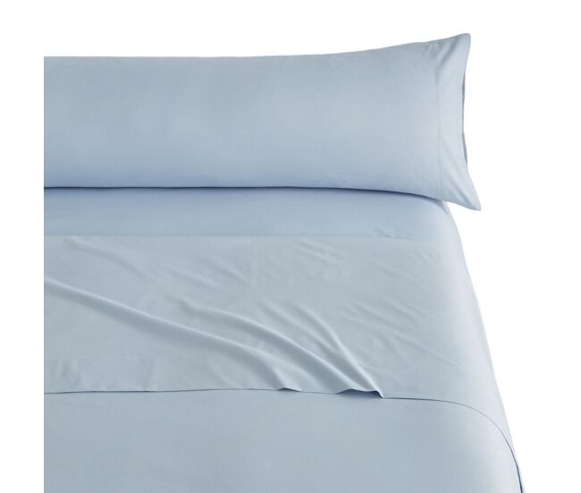 Conjunto de lençóis três peças de microfibra celeste lisa cama 200cm donegal collections