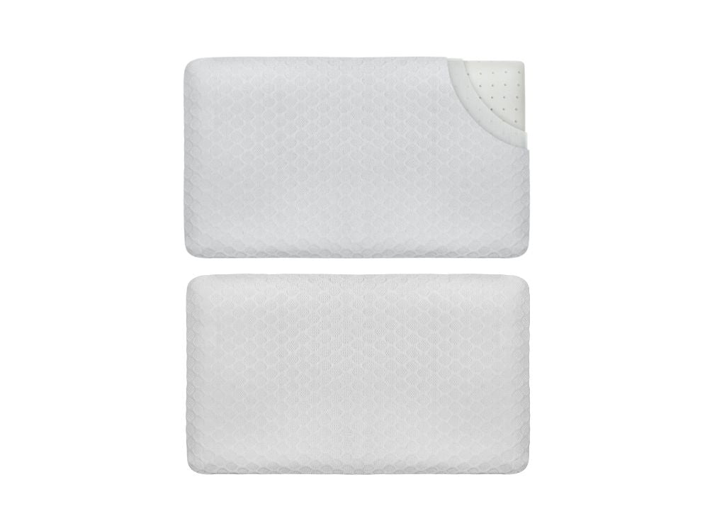 Almofada plana para pessoas que dormem de barriga para baixo l tecido de bambu antiacaros e capa de bambu extra