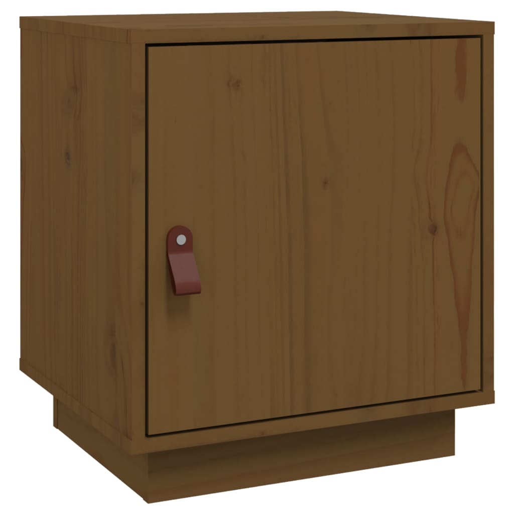 Vidaxl mesa de cabeceira 40x34x45 cm pinho maciço castanho mel