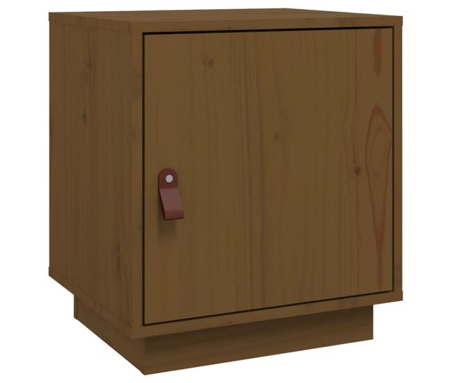 Vidaxl mesa de cabeceira 40x34x45 cm pinho maciço castanho mel