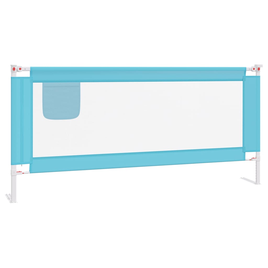 Vidaxl barra de segurança p/ cama infantil tecido 200x25 cm azul