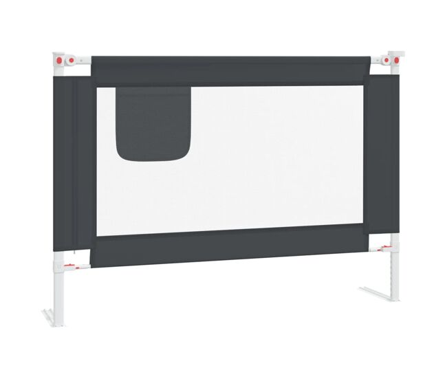 Vidaxl barra segurança p/ cama infantil tecido 90x25 cm cinza-escuro