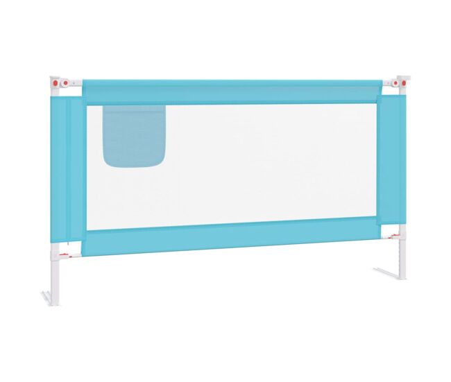 Vidaxl barra de segurança p/ cama infantil tecido 150x25 cm azul