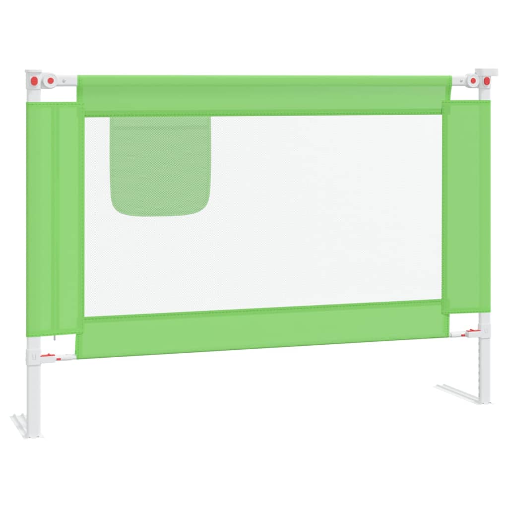 Vidaxl barra de segurança p/ cama infantil tecido 90x25 cm verde