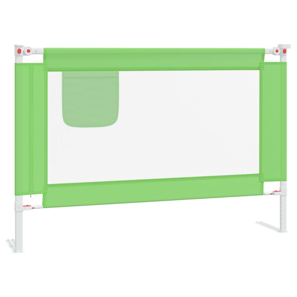 Vidaxl barra de segurança p/ cama infantil tecido 100x25 cm verde
