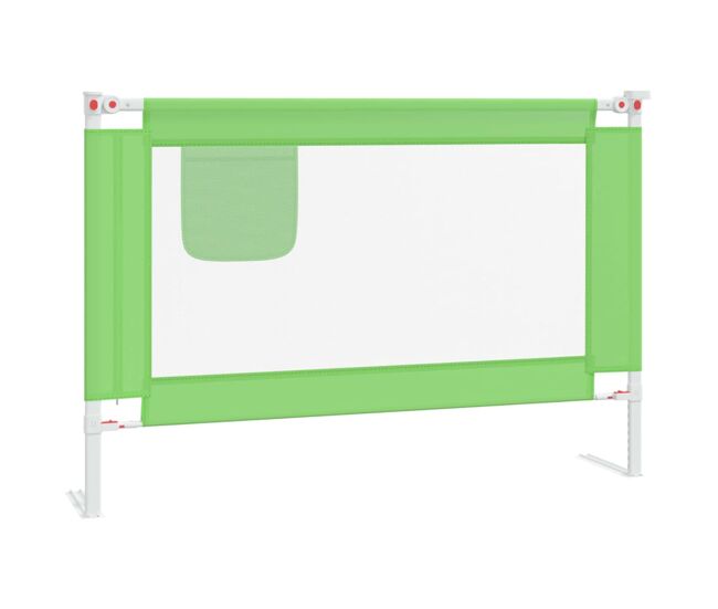 Vidaxl barra de segurança p/ cama infantil tecido 100x25 cm verde