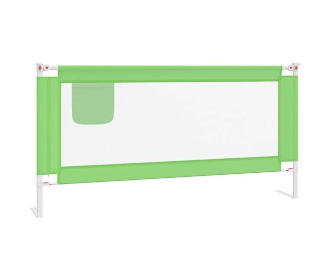 Vidaxl barra de segurança p/ cama infantil tecido 180x25 cm verde