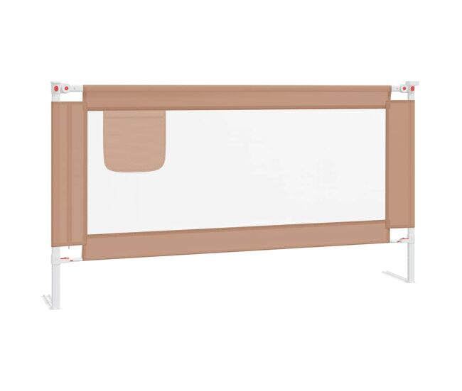 Vidaxl barra segur. p/ cama infantil tecido 160x25cm cinza-acastanhado