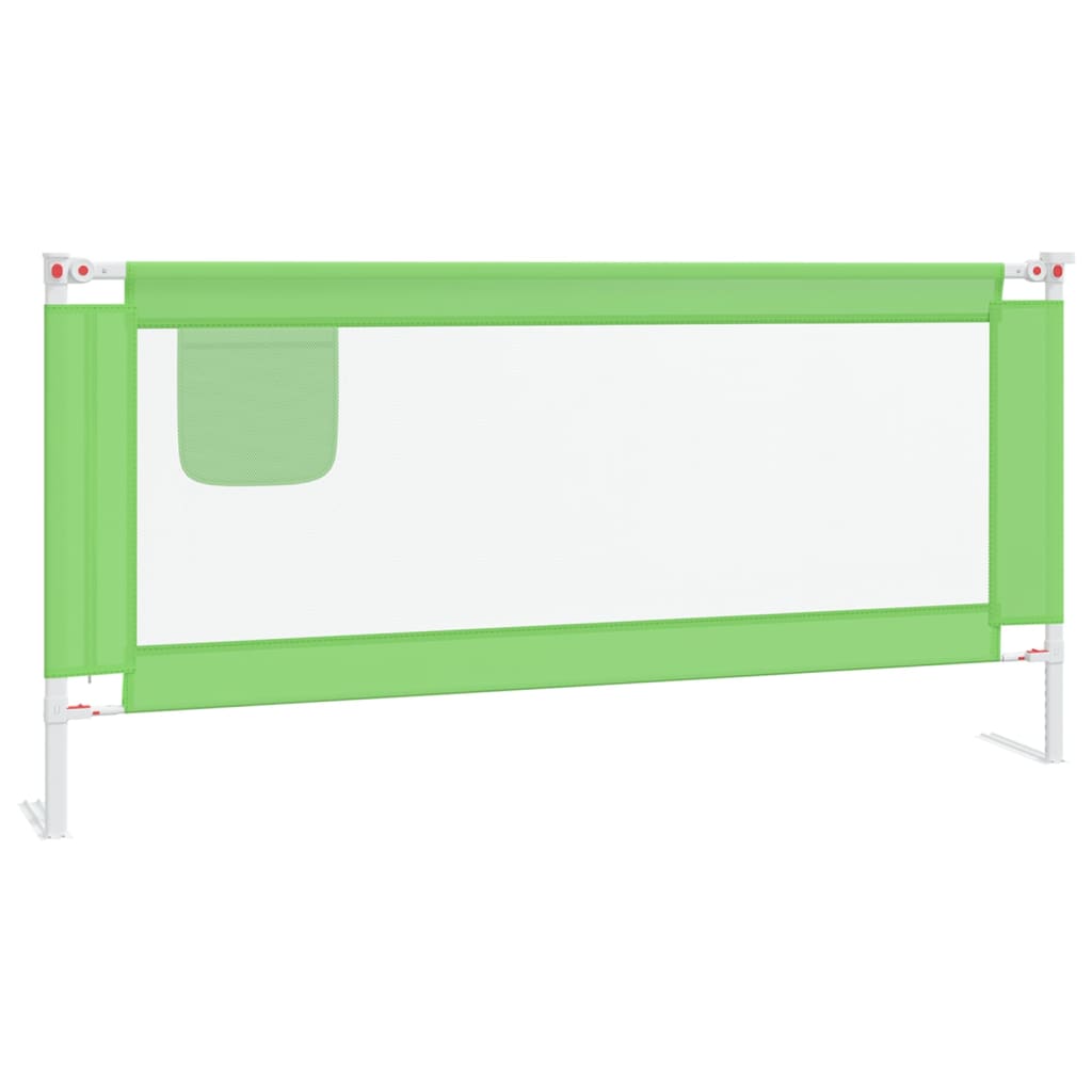 Vidaxl barra de segurança p/ cama infantil tecido 190x25 cm verde