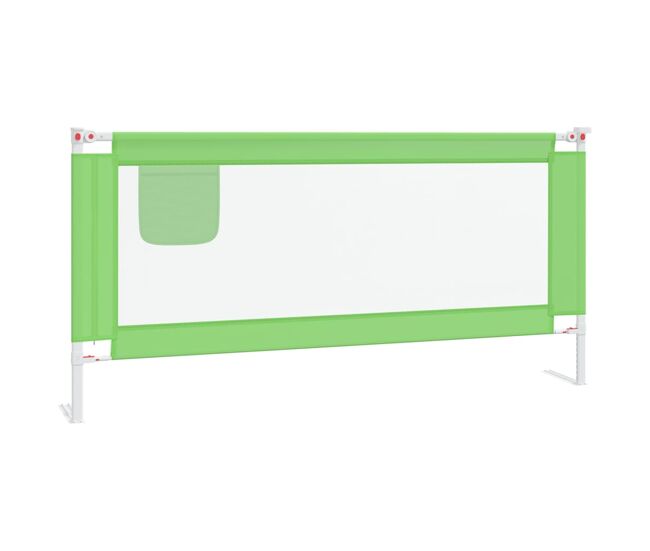 Vidaxl barra de segurança p/ cama infantil tecido 190x25 cm verde