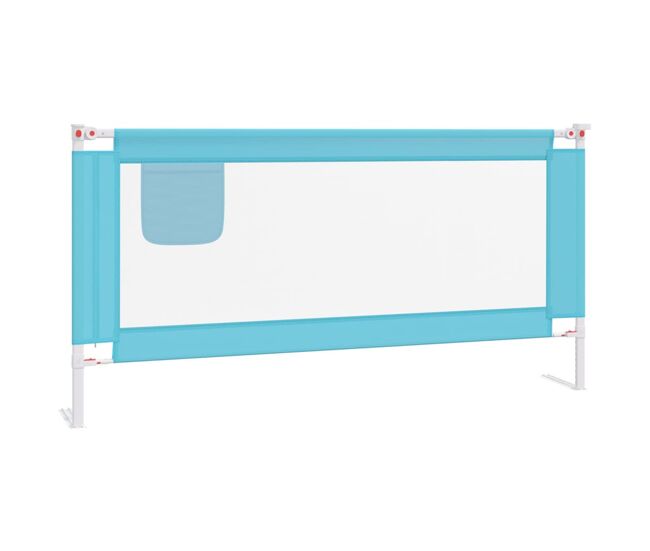 Vidaxl barra de segurança p/ cama infantil tecido 180x25 cm azul