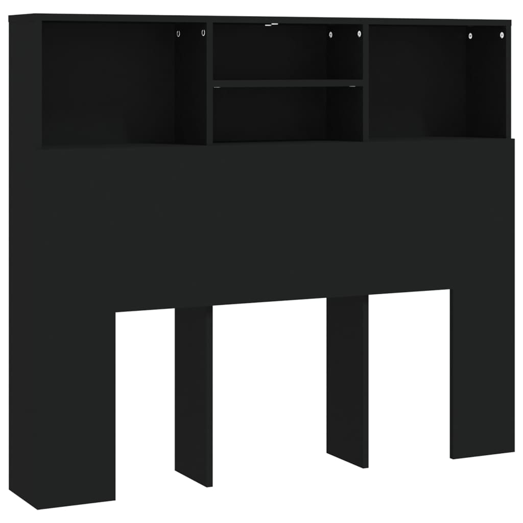 Vidaxl armário de cabeceira 120x19x103,5 cm preto
