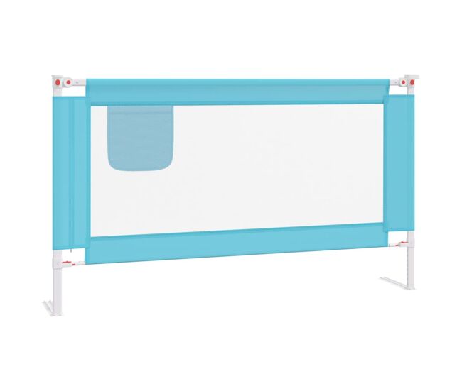 Vidaxl barra de segurança p/ cama infantil tecido 140x25 cm azul