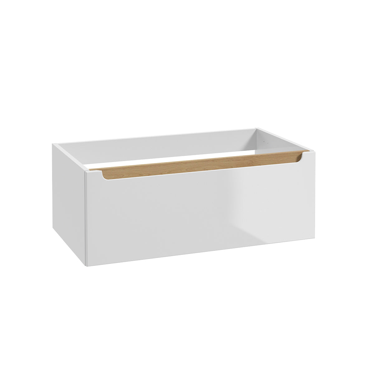 Móvel sob-lavatório 80cm 1 gaveta livia blanc e madeira