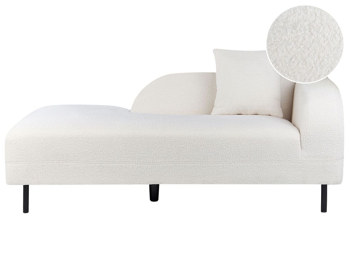 Beliani Chaise longue derecho Bouclé LE CRAU