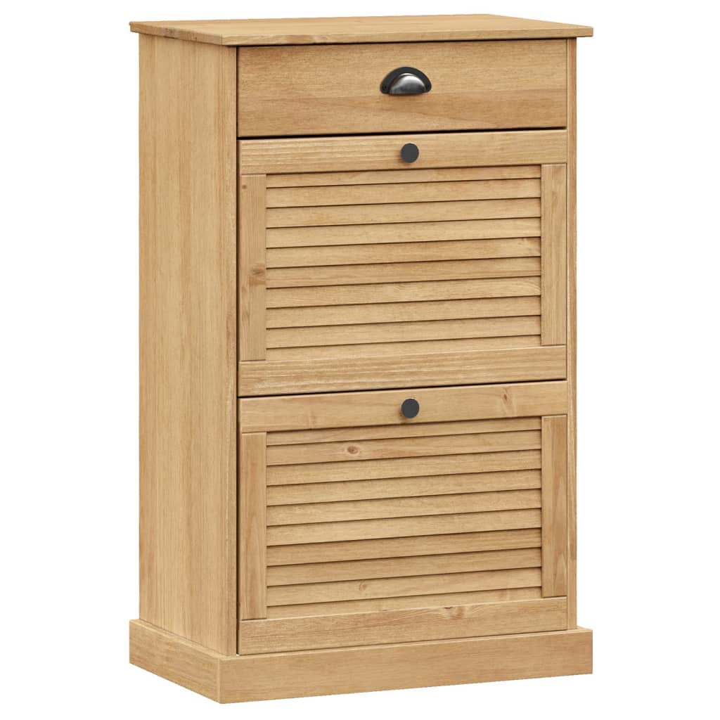 Vidaxl sapateira vigo 60x35x96 cm madeira de pinho maciça