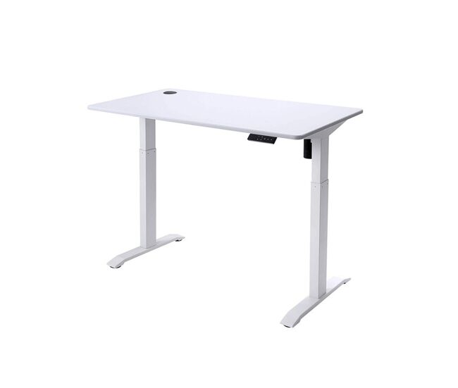 Mesa de escritório urban factory eed25uf blanc acier inox 118 x 60 cm