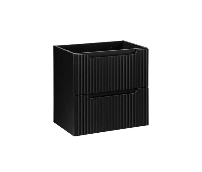 Móvel de toucador 60cm 2 gavetas riva preto