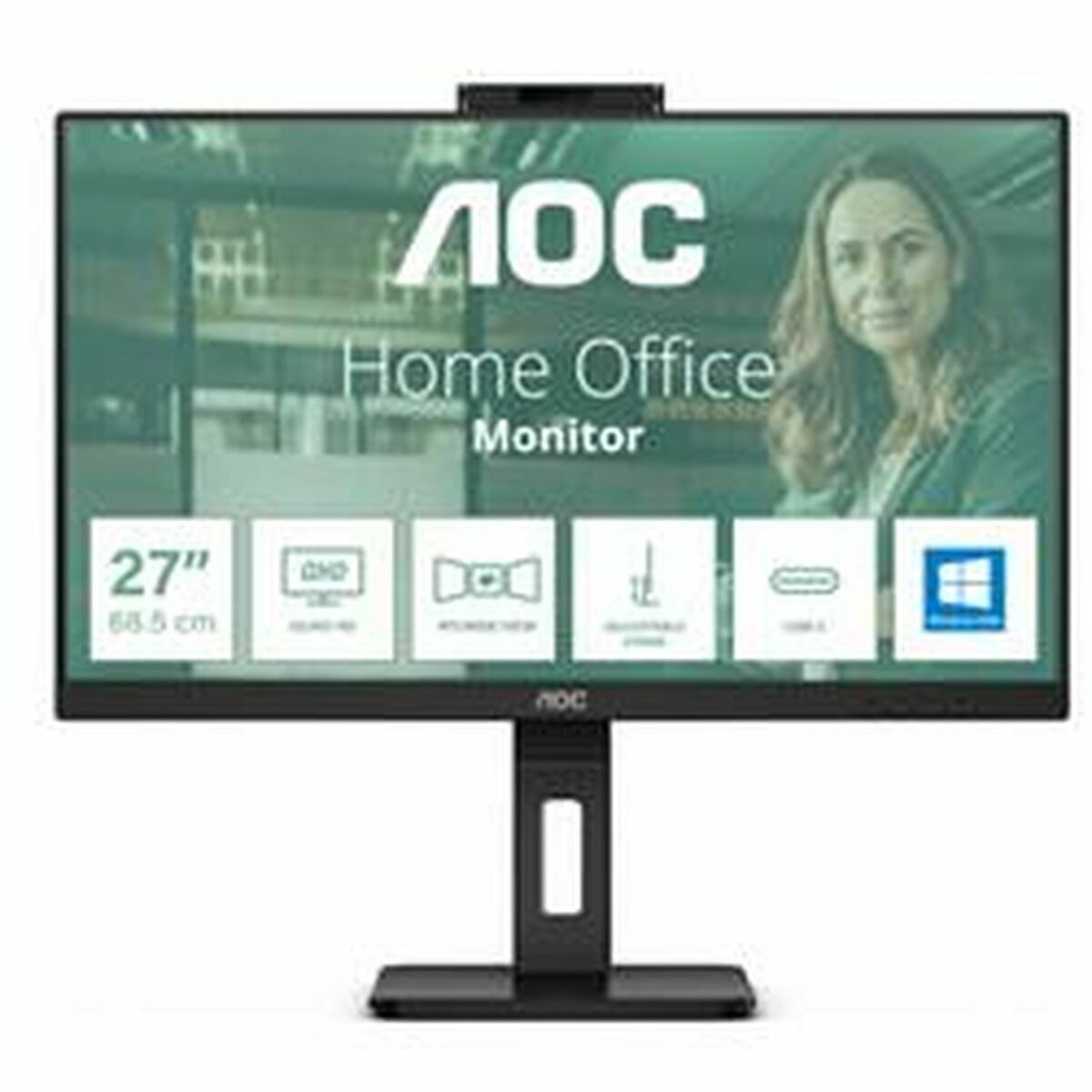 Aoc Monitor 24P3qw 23,8" Ips Flicker Free 75 Hz Preto