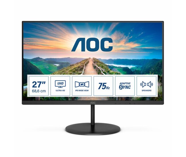 Monitor aoc u27v4ea 27" led ips flicker free 60 hz 50-60 hz