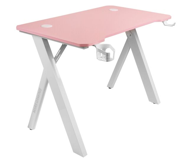 Mesa de escritório mars gaming mgd100rgbp blanc cor de rosa acier 100 x 60 cm