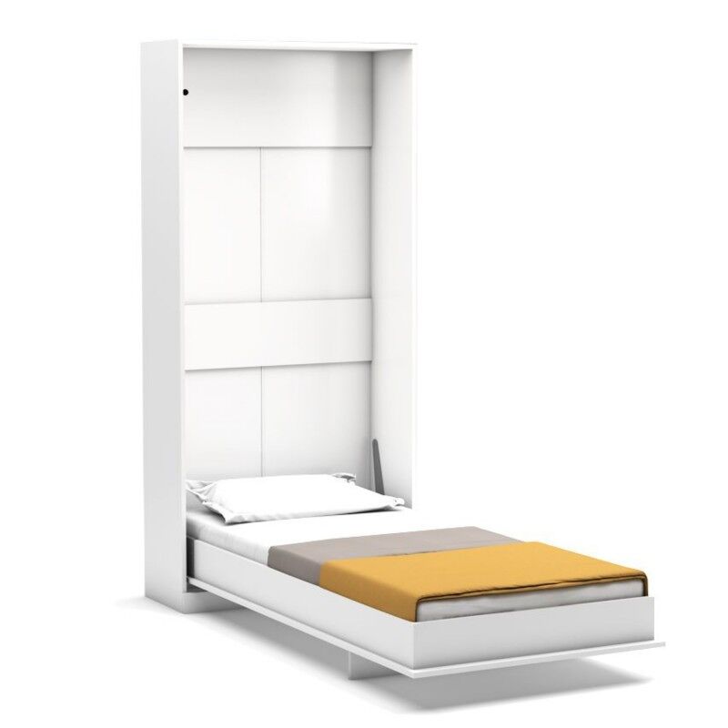 Cama dobrável vertical blanc 90x200cm