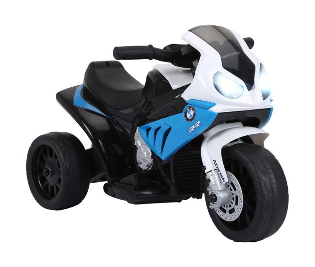 Homcom mota électrique bmw para enfants entre 18-36 meses 6v com faróis música e velocidade máx. de 2,5 km/h 66x37x44 cm bleu