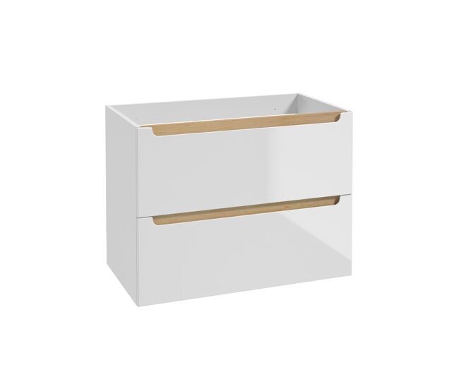 Móvel sob-lavatório 80cm 2 gavetas livia blanc madeira
