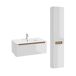 Móvel de lavatório individual de com 1 gaveta e pedestal Livia Móvel de lavatório individual de com 1 gaveta e pedestal Livia Branco