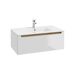 Móvel de lavatório individual de com 1 gaveta e pedestal Livia Móvel de lavatório individual de com 1 gaveta e pedestal Livia Branco