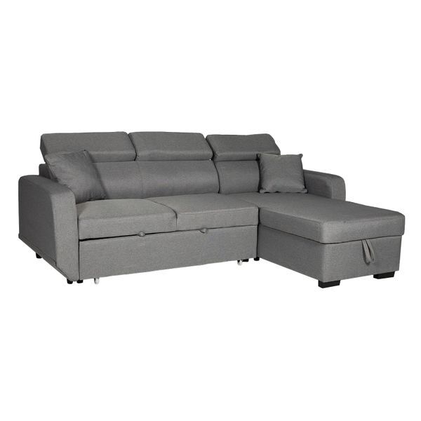 Sofá convertible warren 3 plazas gris