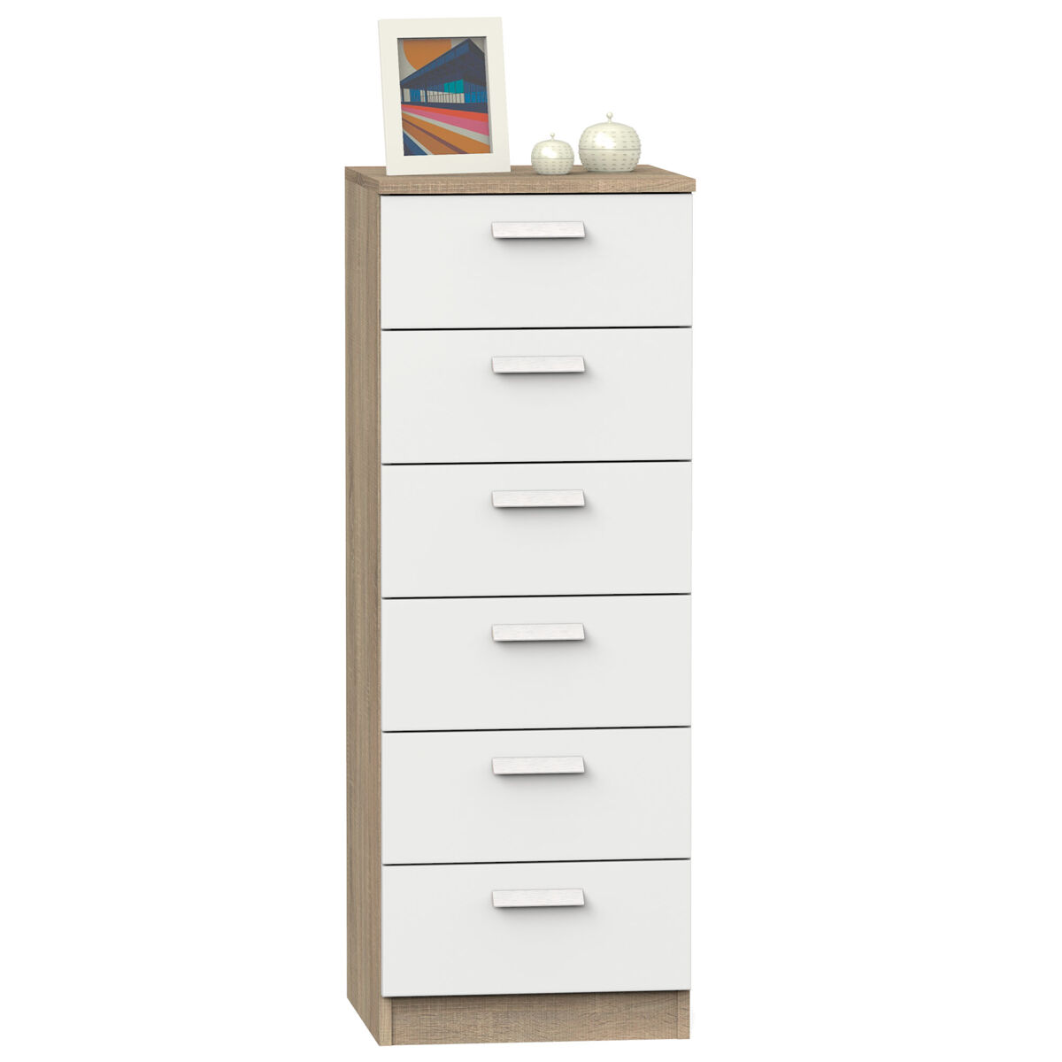Cômoda de Quarto, Sinfonier 6 Gavetas, Briebe Nova BRI-22074