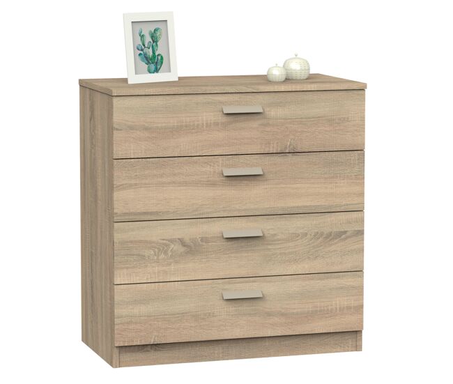 Briebe nova cômoda de quarto, sinfonier 4 gavetas, 78x74x40 cm, quarto casal, juvenil, infantil, , madeira