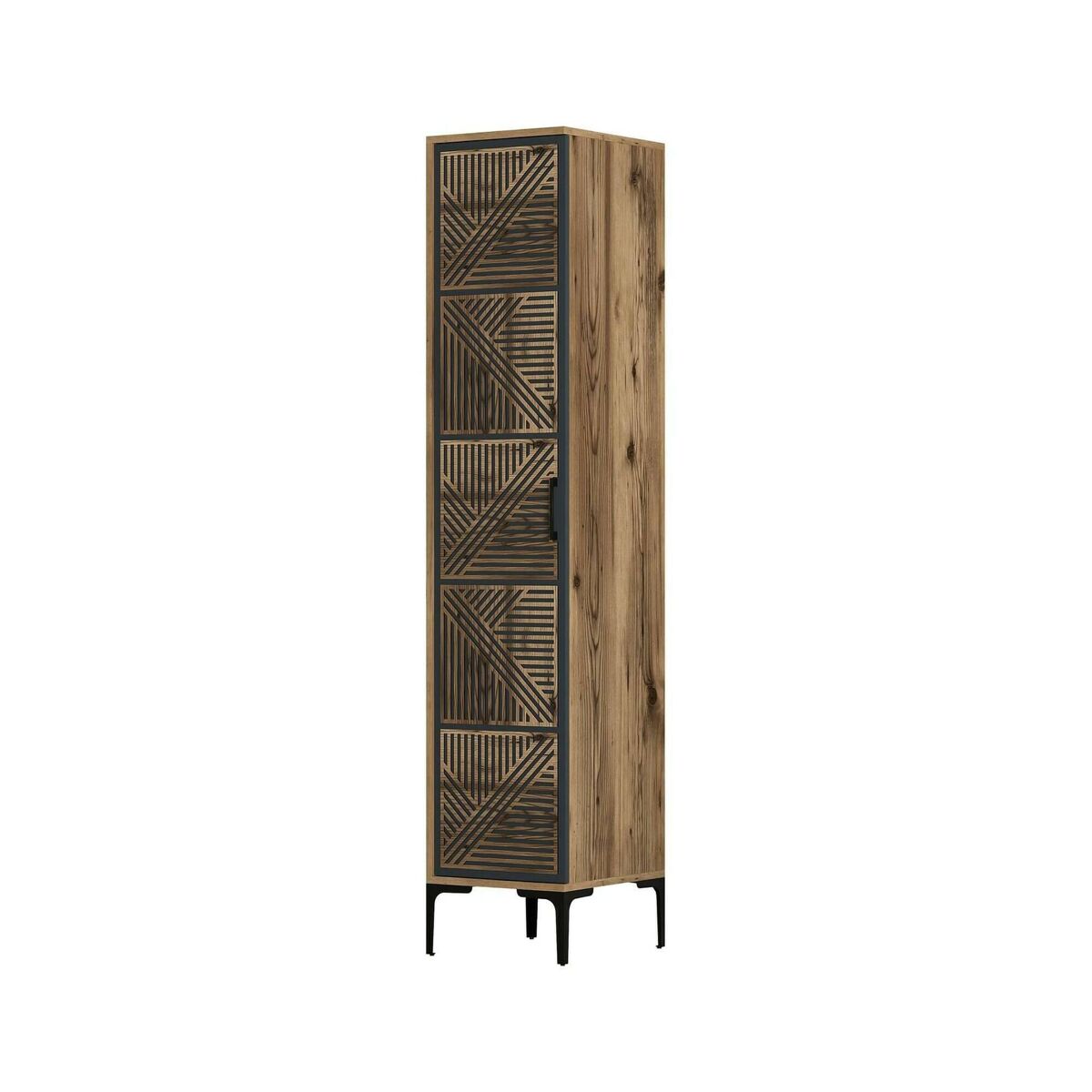 Armário multiuso com 1 porta efeito madeira
