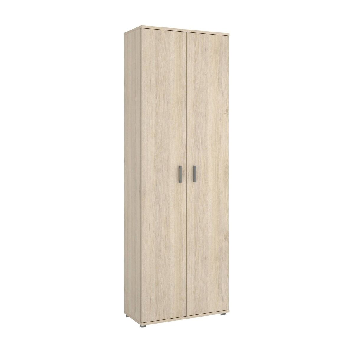 Armário multiuso com 2 portas com efeito madeira