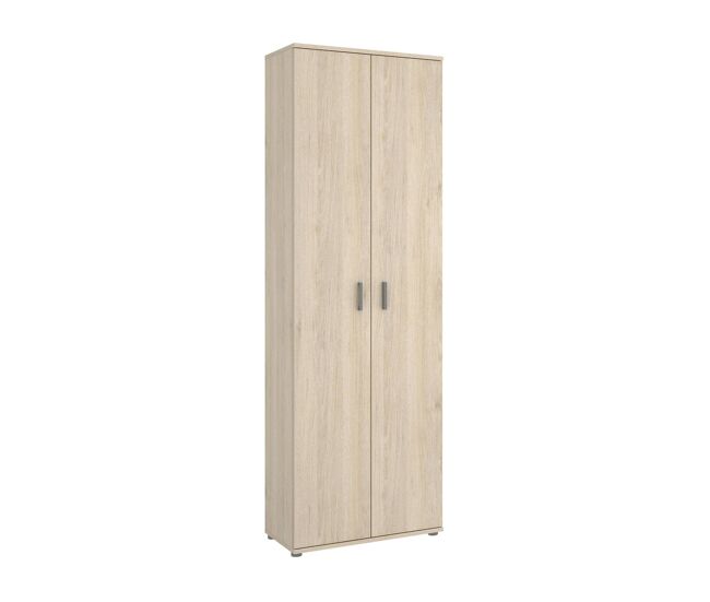 Armário multiuso com 2 portas com efeito madeira