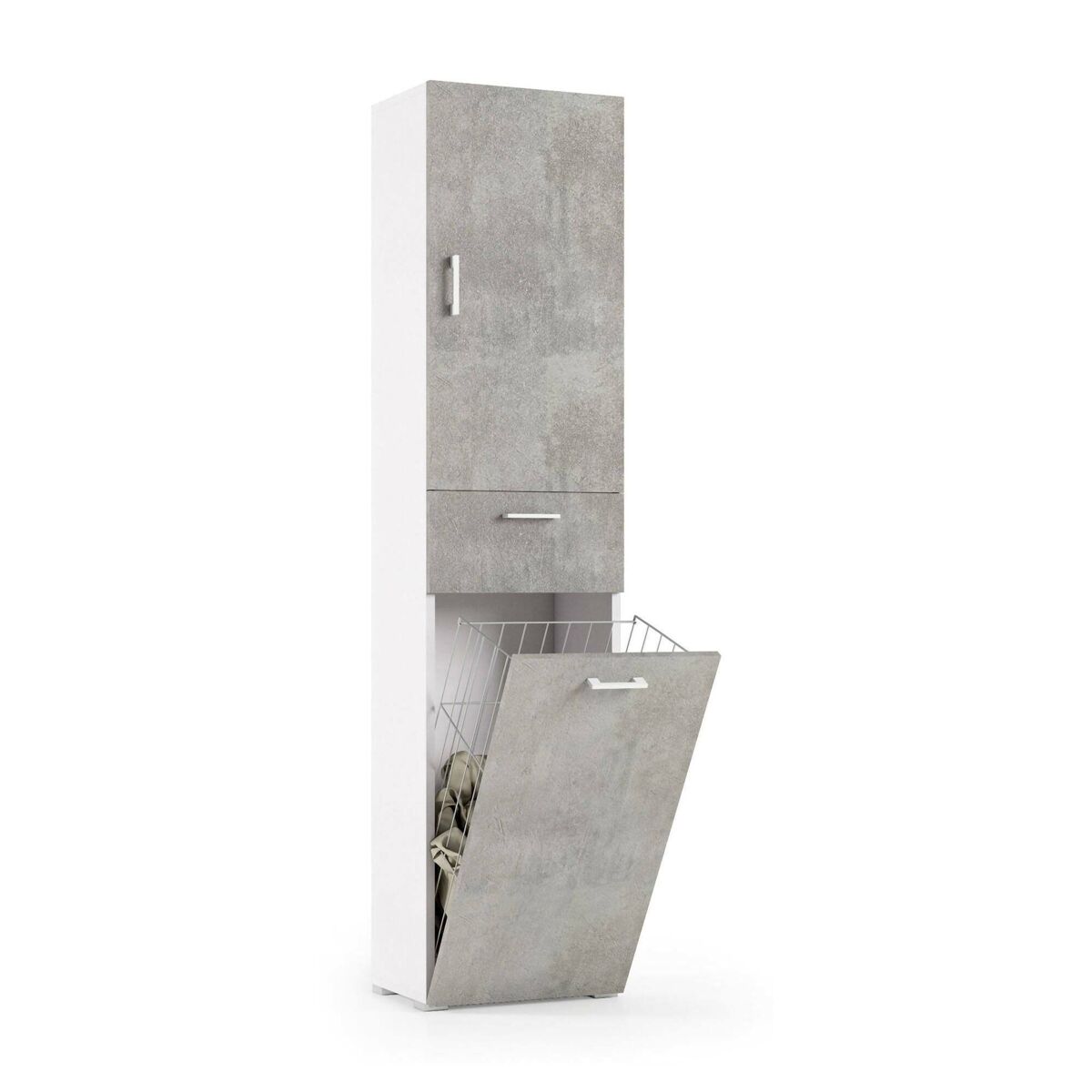Armário multiuso com 2 portas com efeito madeira