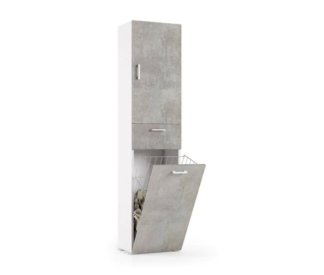 Armário multiuso com 2 portas com efeito madeira