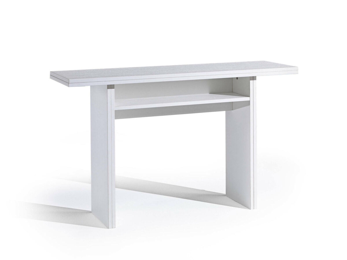 Mesa de consola extensível com efeito madeira