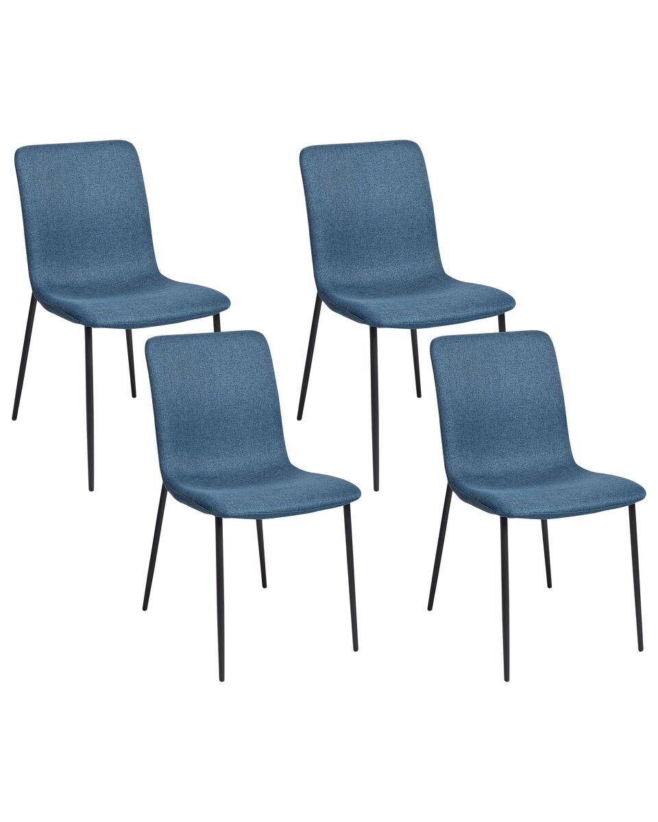 Beliani Silla de comedor GLENDIVE Azul