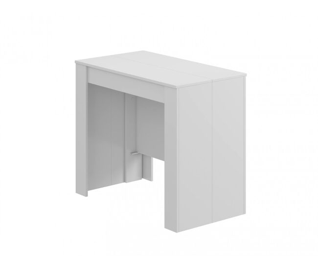 Mesa de consola extensível com efeito madeira
