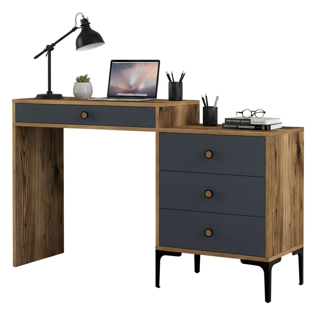 Console com efeito madeira