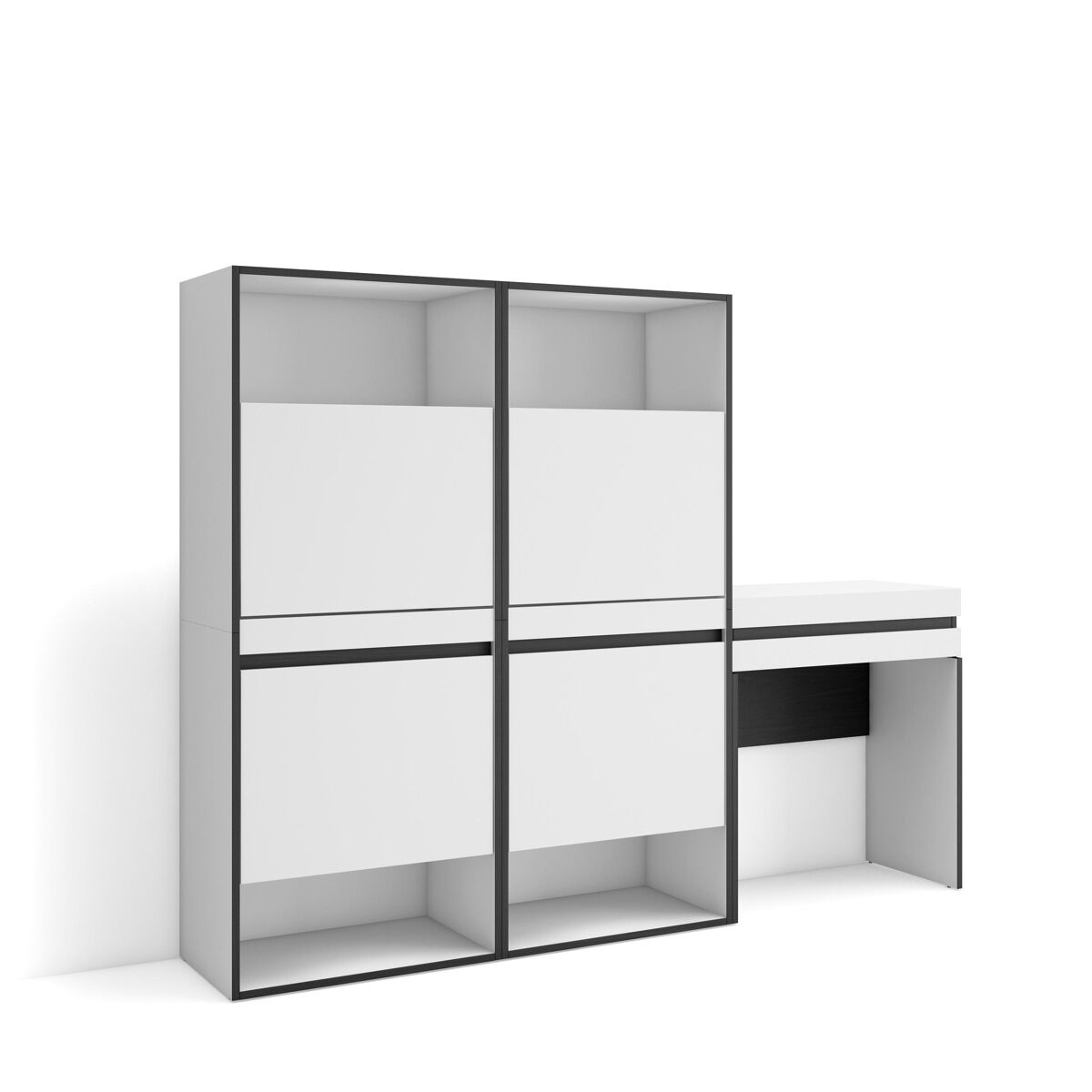 Sapateira, organização armazenamento, 190x35x145cm, para quarto, dormitório, toucador, estilo moderno, branco