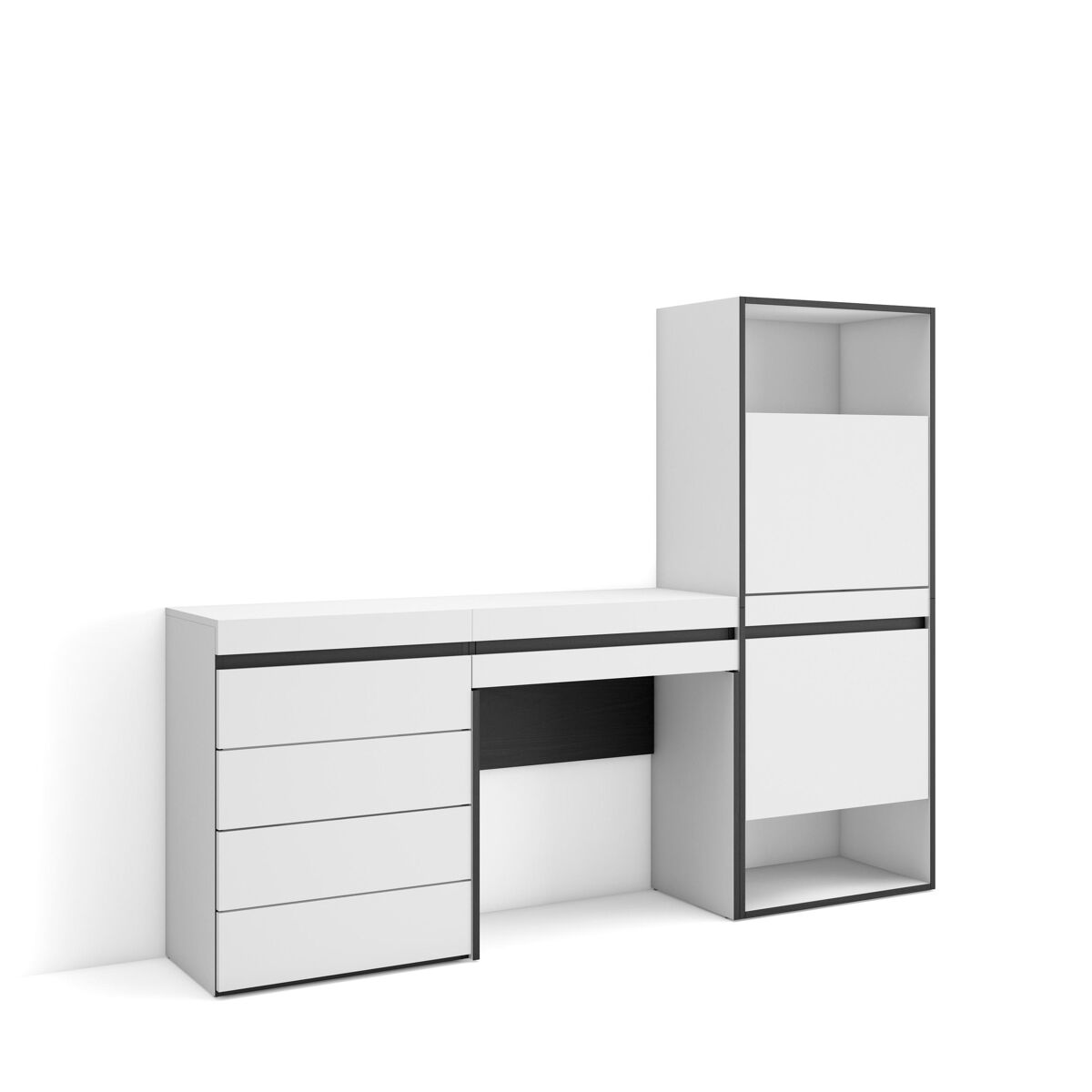 Sapateira, organização armazenamento, 187x35x145cm, para quarto, dormitório, cómoda, toucador, estilo moderno, branco