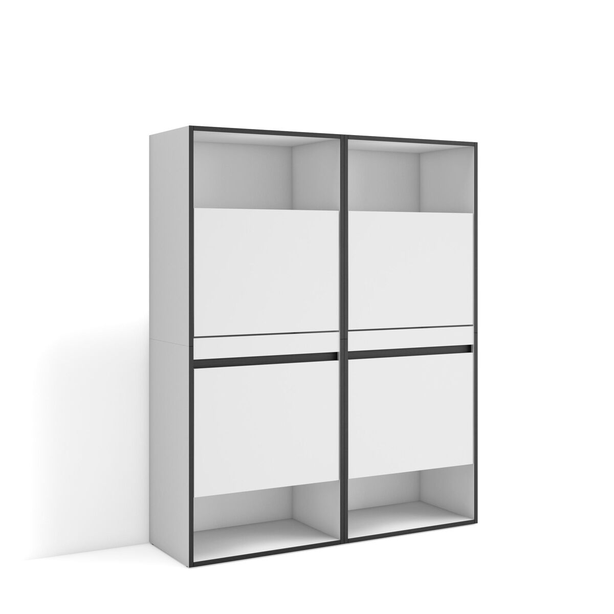 Sapateira, organização armazenamento, 120x35x145cm, para quarto, dormitório, armário de sapatos, estilo moderno, branco