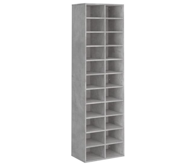 Vidaxl armário para sapatos 54x34x183cm contraplacado cinzento-cimento