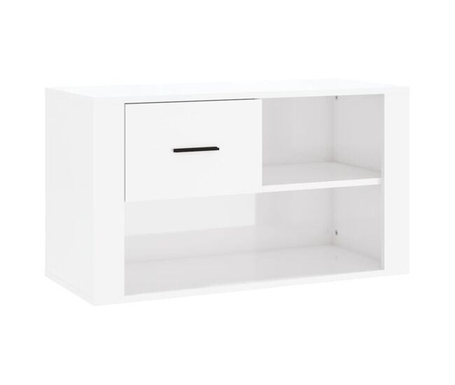 Vidaxl sapateira 80x35x45 cm derivados de madeira branco brilhante